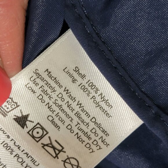 Eddie Bauer Womens S Blue Adventurer Hiking Rain Jacket Long Coat Casual - Picture 11 of 11